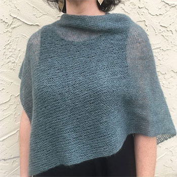 Hand knit 4.5 feet across the top Shoulder Shawl; Soft Kid Mohair Rich colors for your Wardrobe.